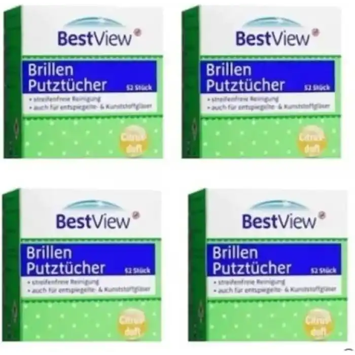 Diğer Best view Gözlük ve Cam Ekran Temizleme Mendili 208 Adet(4 Kutu)