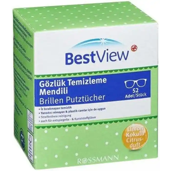 Diğer Best view Gözlük ve Cam Ekran Temizleme Mendili 208 Adet(4 Kutu)