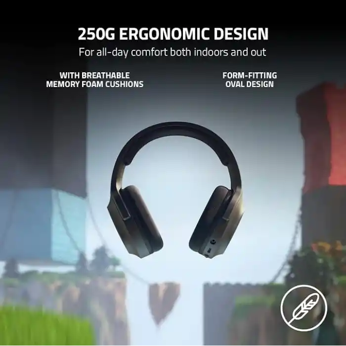Razer Barracuda X - Kablosuz Çoklu Platform Oyun ve Mobil Kulaklık (SmartSwitch Çift Kablosuz, Ergonomik Tasarım, TriForce 40mm, Kardioid Mikrofon, Kulaklık Üstü Kontroller, 50 saat Pil USB-C) Siyah