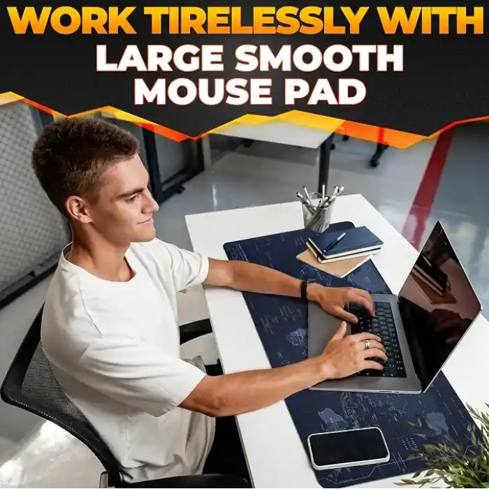 World XXL Profesyonel Ekstra Büyük Mouse Pad ve Bilgisayar Oyunu Mouse Mat Oyun Klavyesi Kaymaz Mouse Padler Masa için 89,9 cm x 39,9 cm Ev Ofis Masa Pedi Klavye ve Oyun Pedi için Fare Altlığı