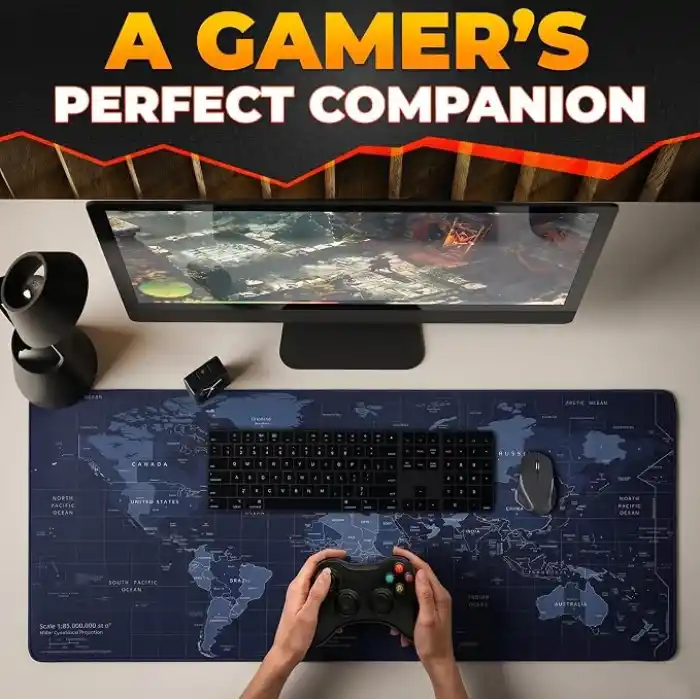 World XXL Profesyonel Ekstra Büyük Mouse Pad ve Bilgisayar Oyunu Mouse Mat Oyun Klavyesi Kaymaz Mouse Padler Masa için 89,9 cm x 39,9 cm Ev Ofis Masa Pedi Klavye ve Oyun Pedi için Fare Altlığı