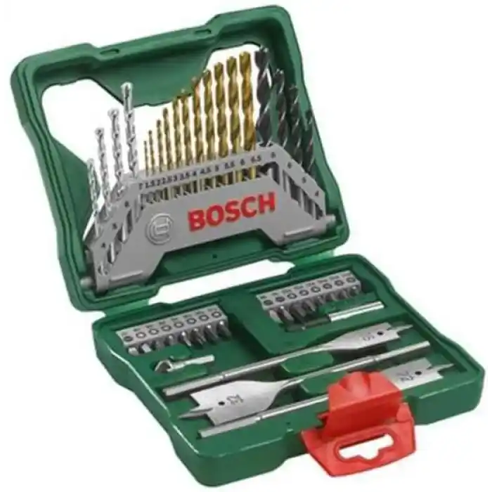 Bosch Home and Garden X/Line 40 Parça Aksesuar Seti, Matkap uçları, Vidalama uçları, Üniversal Tutucu, Havşa açıcı, Uzun Ömürlü, Yeşil