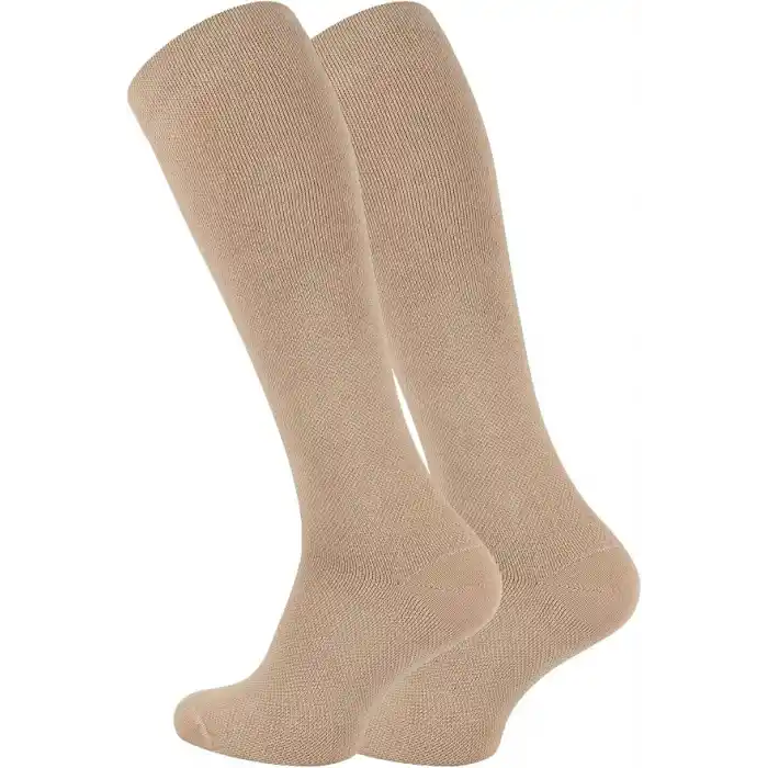 Uçuş & Seyahat Çorabı – Unisex Diz Altı Kompresyon Çorabı – Varis ve Dolaşım Desteği – Tekli – 35-38/39-42/43-46