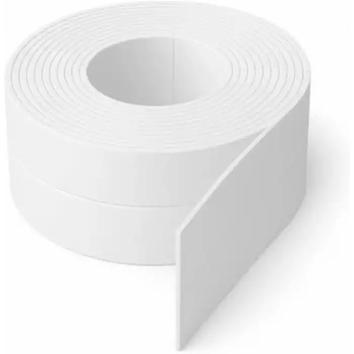 Kendinden Yapışkanlı Su Geçirmez İzolasyon Bandı – 3,2 m PVC Köşe ve Kenar Koruma Şeridi, Lavabo, Küvet, Duş ve Mutfak (Beyaz)