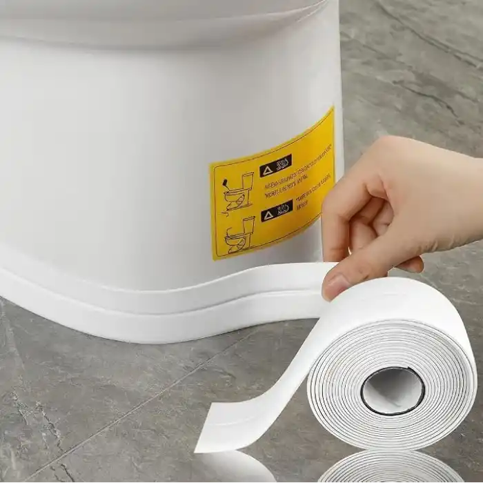 Kendinden Yapışkanlı Su Geçirmez İzolasyon Bandı – 3,2 m PVC Köşe ve Kenar Koruma Şeridi, Lavabo, Küvet, Duş ve Mutfak (Beyaz)
