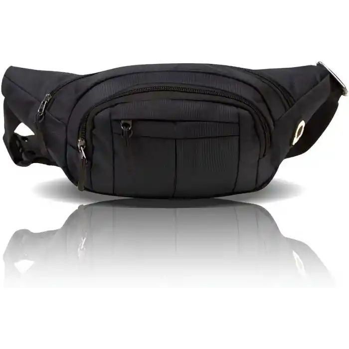 Av A Dos Siyah Unisex Suya Dayanıklı Çapraz Askılı Omuz Bel Çanta Günlük Yürüyüş Koşu Outdoor Çanta