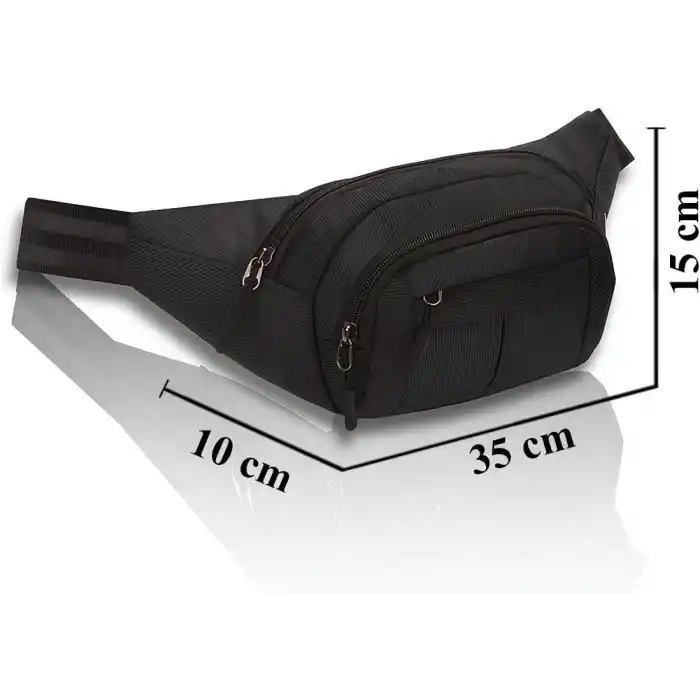 Av A Dos Siyah Unisex Suya Dayanıklı Çapraz Askılı Omuz Bel Çanta Günlük Yürüyüş Koşu Outdoor Çanta