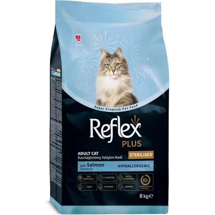 REFLEX PLUS Yetişkin 34/12 Somonlu Kedi Maması 8 Kg