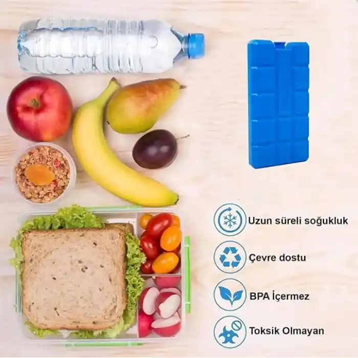 Buz Aküsü Extra Soğutma Özellikli Sıvılı 400 ml Kaset Termos Buz Aküsü 60 Saat Koruma 6 ADET