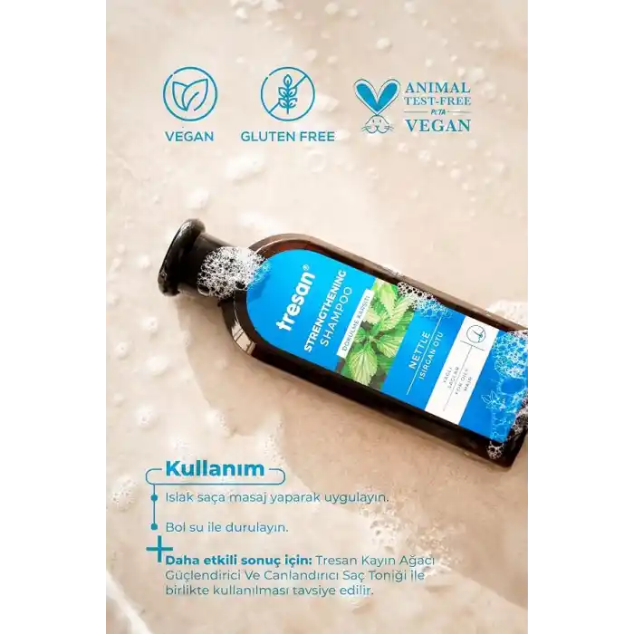 Tresan Dökülme Karşıtı Isırgan Otu Güçlendirici & Canlandırıcı Yağlı Saçlar için Şampuan (1 x 300 ml)