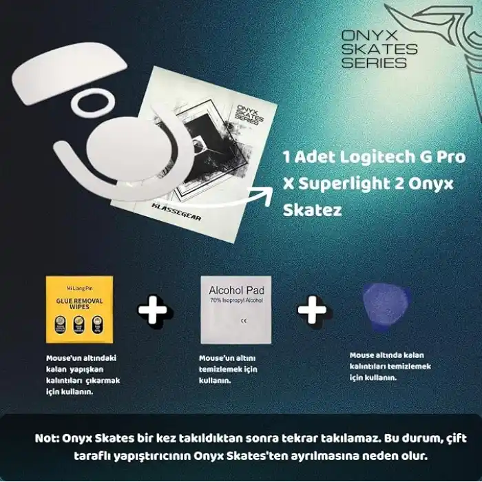 Klasse Onyx Mouse Skate (Logitech G Pro X Superlight 2 ile uyumlu Skatez)