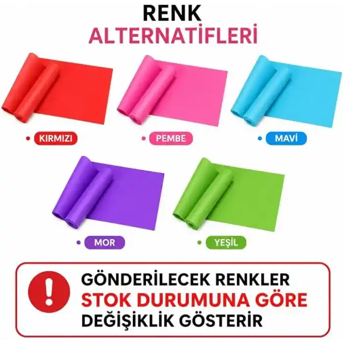 Orret Home 150 cm Pilates Bandı, Hafif Sertlik Egzersiz Bandı, Esnek Latex Direnç Lastiği, Yoga Fitness Fizik Tedavi Esneme ve Kuvvet Antrenmanı İçin Taşınabilir Spor Bandı (ASORTİ RENK)