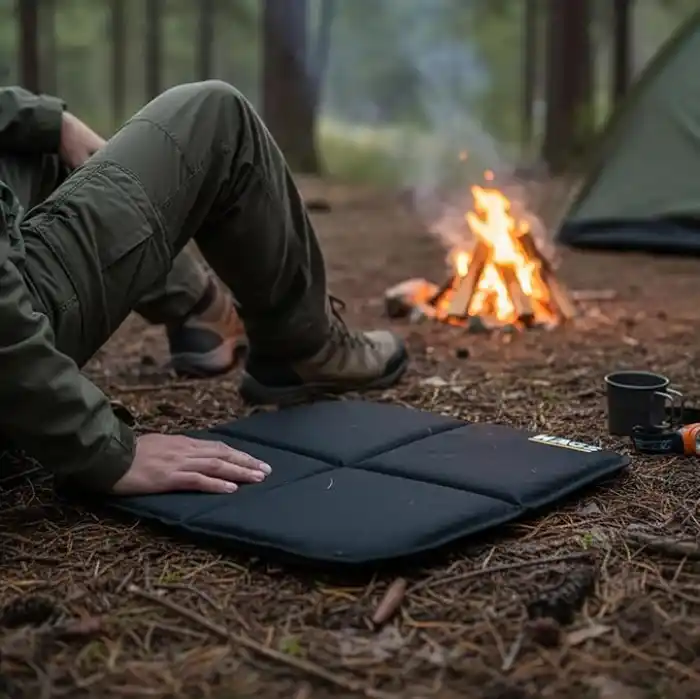 Haegs Outdoor Oturma Minderi, Kamp Matı, Yürüyüş, Stadyum ve Seyahat İçin Katlanabilir Su Geçirmez Oxford Kumaş Termal Oturma Minderi,