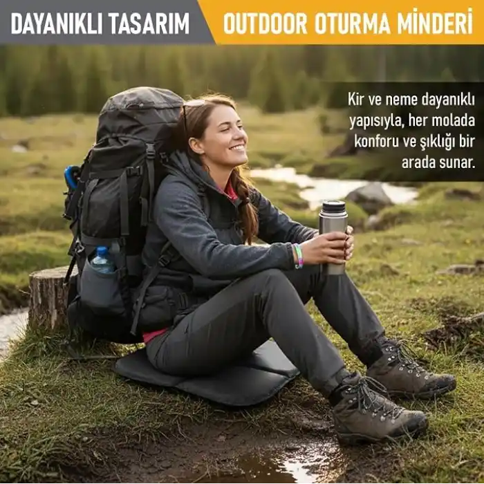 Haegs Outdoor Oturma Minderi, Kamp Matı, Yürüyüş, Stadyum ve Seyahat İçin Katlanabilir Su Geçirmez Oxford Kumaş Termal Oturma Minderi,