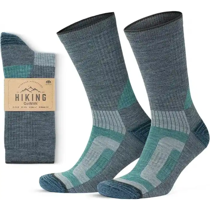 GoWith Unisex Merinos Yünü Tabanaltı Havlulu Dikişsiz Hiking Yürüyüş Aktivite Termal Çorap 3592