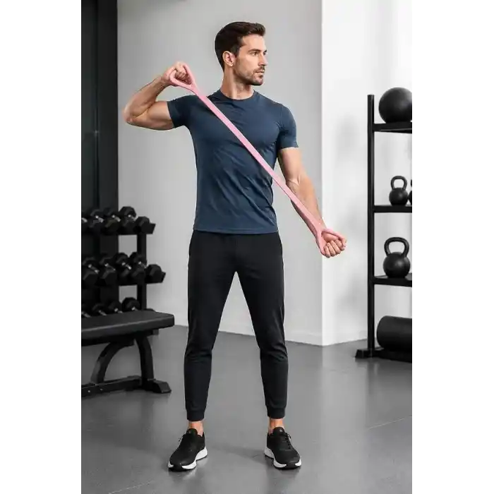 Busstier Egzersiz Direnç Bandı, Yoga Pilates ve Esneme Hareketleri İçin Çok Amaçlı Çekme Bandı, Omuz Sırt Kol ve Bacak Antrenmanlarına Uygun, Karışık Renk