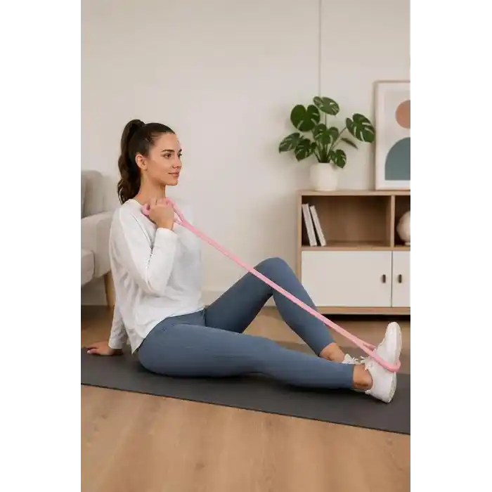 Busstier Egzersiz Direnç Bandı, Yoga Pilates ve Esneme Hareketleri İçin Çok Amaçlı Çekme Bandı, Omuz Sırt Kol ve Bacak Antrenmanlarına Uygun, Karışık Renk