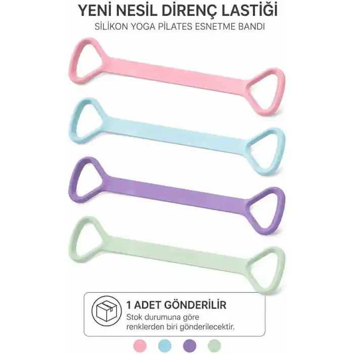 Busstier Egzersiz Direnç Bandı, Yoga Pilates ve Esneme Hareketleri İçin Çok Amaçlı Çekme Bandı, Omuz Sırt Kol ve Bacak Antrenmanlarına Uygun, Karışık Renk