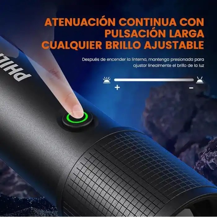Philips SFL2185/93 350 Lümen 3W LED El Feneri Teleskopik Zoom Sos Modlu Şarj Edilebilir Uzun Menzilli Flashlight
