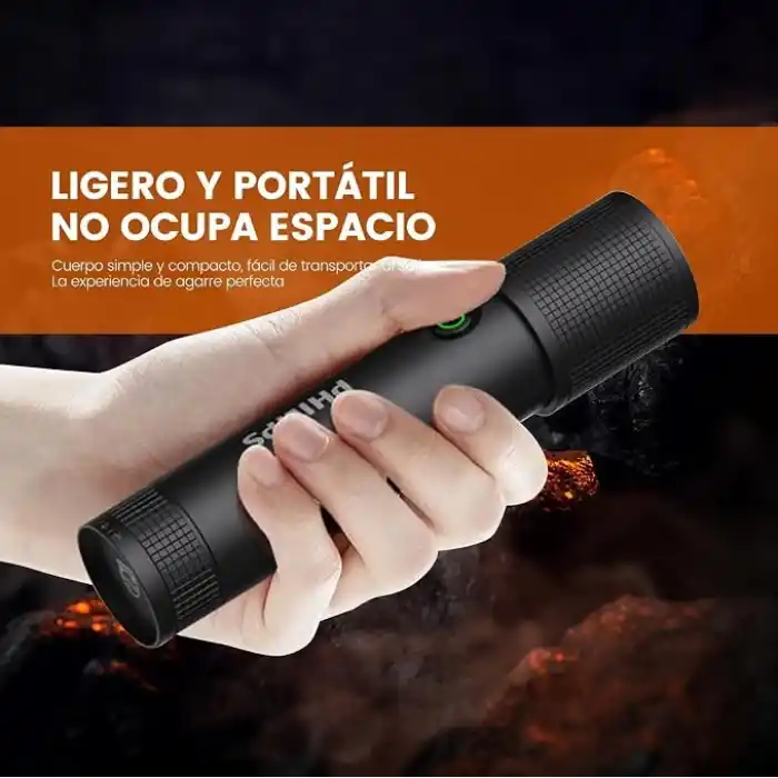Philips SFL2185/93 350 Lümen 3W LED El Feneri Teleskopik Zoom Sos Modlu Şarj Edilebilir Uzun Menzilli Flashlight