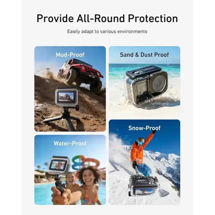 TELESIN Osmo Action 6 Su Geçirmez Kılıf (60Metreye kadar) | Osmo Action 6 Waterproof Case