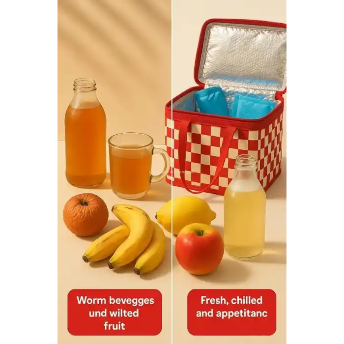 Busstier 25 Lt Termos Çanta, 33x22x22 cm Piknik ve Kamp Soğutucu Çanta, Suya Dayanıklı İç Kaplama, Geniş Hacimli Taşınabilir Soğuk Tutucu, Fermuarlı Kapaklı, İzolasyonlu Beslenme Çantası