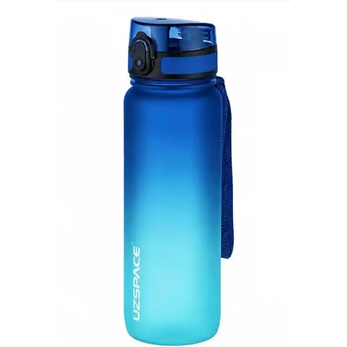 UZSPACE 800ml -YENİ EBAT-Çift Renk Softtouch Tritan Su Matarası -Turkuaz, Mavi-turkuaz