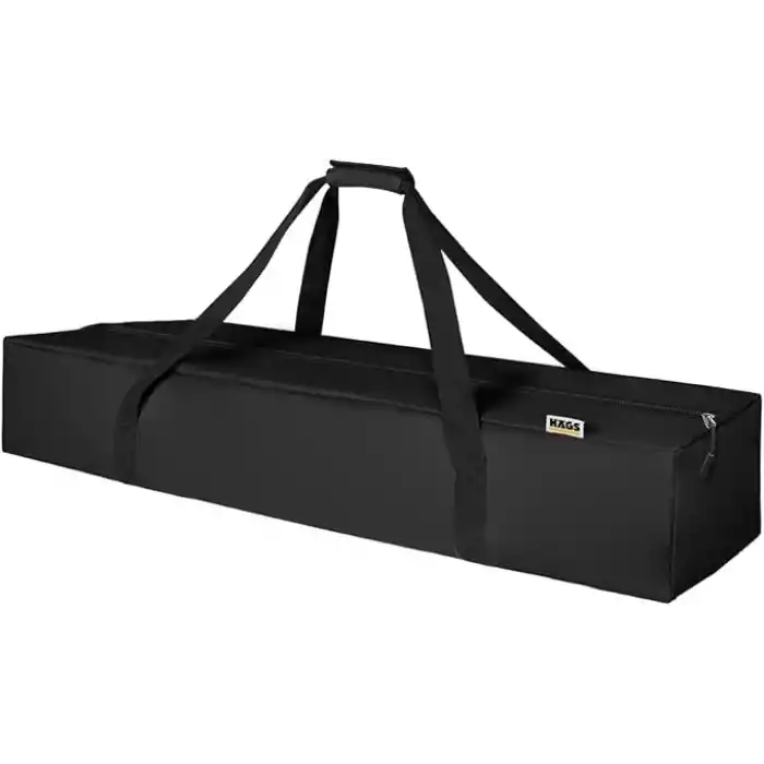 Haegs Taşıma Çantası, İnce Uzun Çok Amaçlı Alet Tripod Olta Çantası, Fermuarlı Dayanıklı, Kamp Malzemeleri Saklama Çantası, 35L (115 x 18 x 18 cm) Siyah