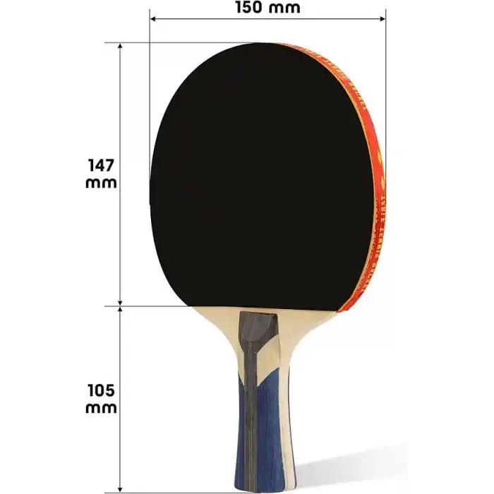TELVESSE 4LÜ Çantalı Masa Tenisi Raketi Seti Amatör Başlangıç Seviye Maç Raketi 2 Raket 2 Top