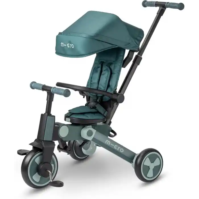 Micro 4in1 Katlanabilir Bisiklet Matcha, 6 Aydan 6 Yaşa Kadar, 360° Dönebilen Koltuk, Ebeveyn Kontrol, Akıllı Kilitleme Freni ve Yıkama Koltuğu
