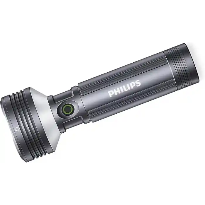 Philips SFL6253/93 3000 Lümen 50W LED El Feneri Metal Gövdeli 9 Modlu Çıkarılabilir Pilli Şarj Edilebilir Çift Açılı Flashlight Siyah