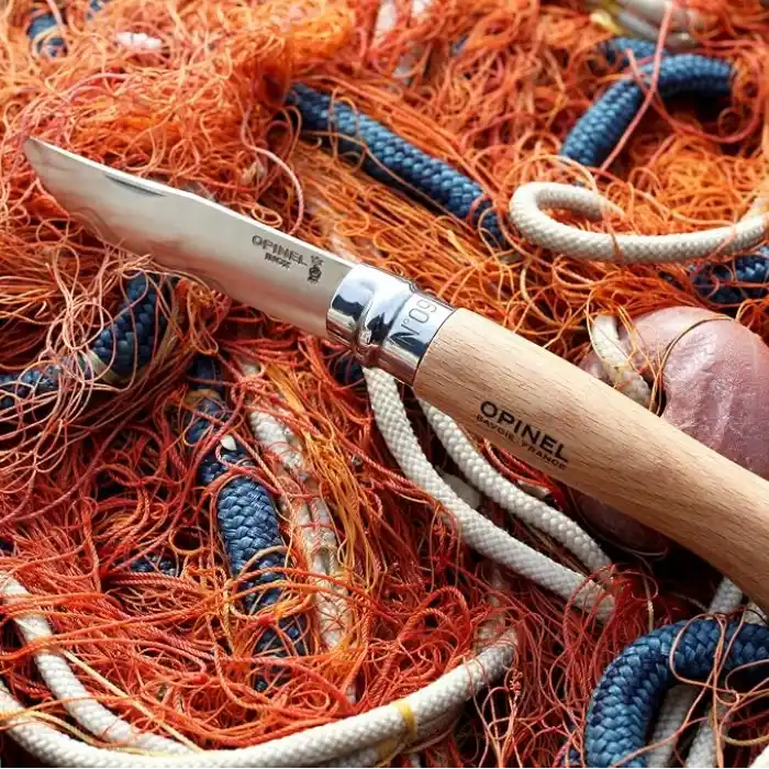 Opinel Op-001083 Inox Kayın Saplı Paslanmaz Çelik Çakı, Unisex, Kahverengi, Nr.9