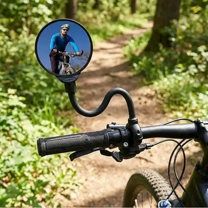360 Ayarlanabilir Bisiklet Scooter Dikiz Aynası, Geniş Açılı Dışbükey Gidon Aynası, Dönebilen Güvenli Sürüş Aksesuarı - 1 ADET