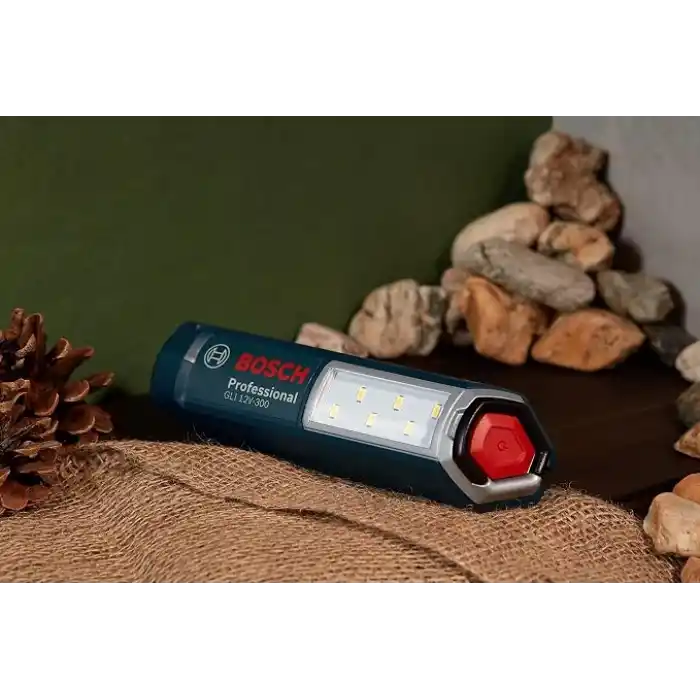 Bosch Professional pil lamba GLi 12 V-300 (pil, karton, 12 Volt, ışık akımı: 300 Lümen)