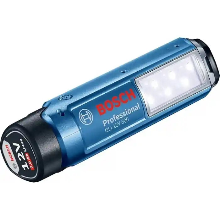 Bosch Professional pil lamba GLi 12 V-300 (pil, karton, 12 Volt, ışık akımı: 300 Lümen)