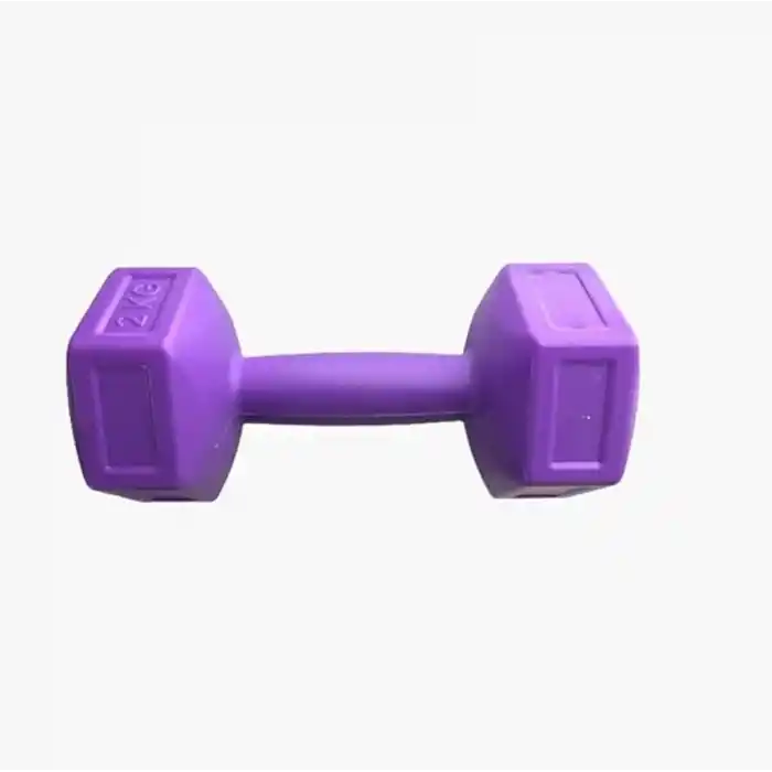 Leyaton Mor Dambıl 2 Kg x 2 Adet Vinyl Kaplı Fitness Dumbell Ağırlık Seti, 2KG2MORR