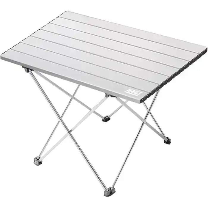 HAEGS Full Alüminyum Katlanır Kamp Sehpası, Piknik, BBQ, Balıkçılık, Doğa Aktiviteleri, Plaj için Kolay Taşınabilir Kompakt Outdoor Ultra Hafif Kamp Masası Orta Boy - Gümüş