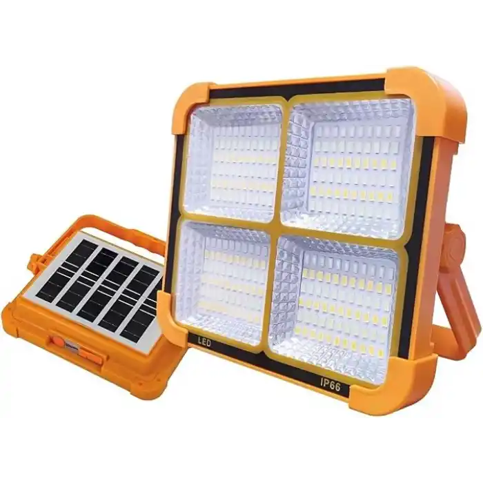 Jouis Solar Güneş Enerjili Kamp Lambası - IP66 Su Geçirmez Powerbank Özellikli Şarj Edilebilir Çok Fonksiyonlu Projektör, SOS Flaşörlü Çadır ve Avcı LED Işıldak
