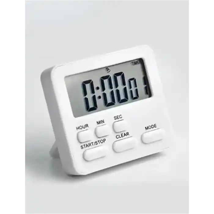 gaman Alarmlı Dijital Öğrenci Sınav Kronometresi 24 Saat Geri Sayım Cihazı Saat - Alarm/Kronometre BEYAZ Beyaz