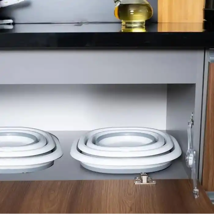 Orret Home Katlanabilir Silikon Badya,Akordiyon Plastik Leğen,Katlanabilir Leğen (25X25)