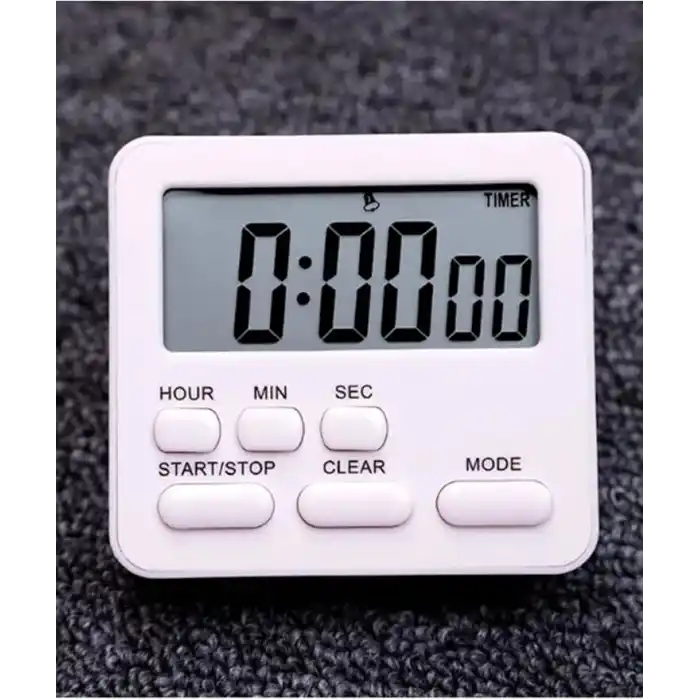 gaman Alarmlı Dijital Öğrenci Sınav Kronometresi 24 Saat Geri Sayım Cihazı Saat - Alarm/Kronometre BEYAZ Beyaz
