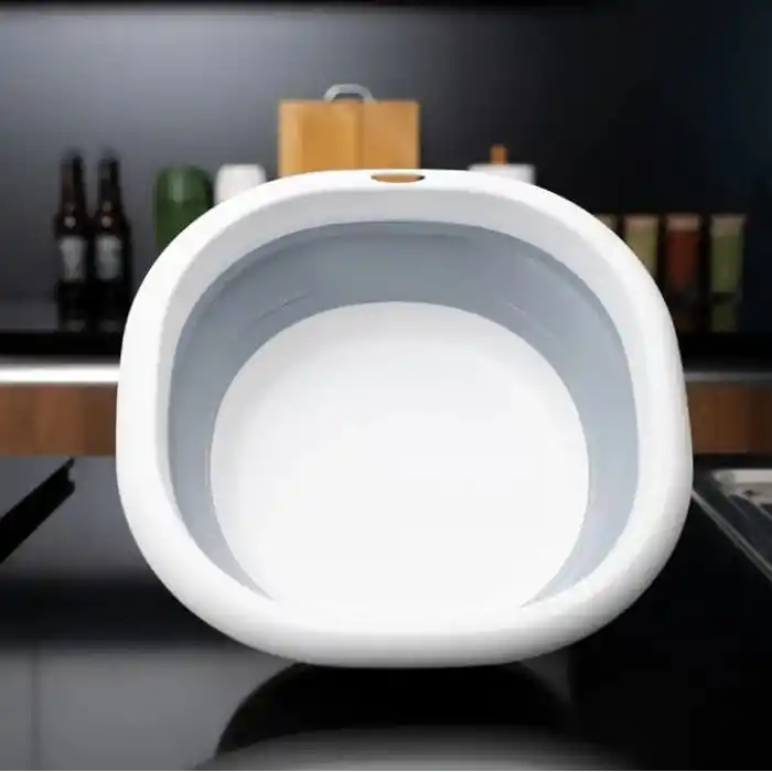 Orret Home Katlanabilir Silikon Badya,Akordiyon Plastik Leğen,Katlanabilir Leğen (25X25)