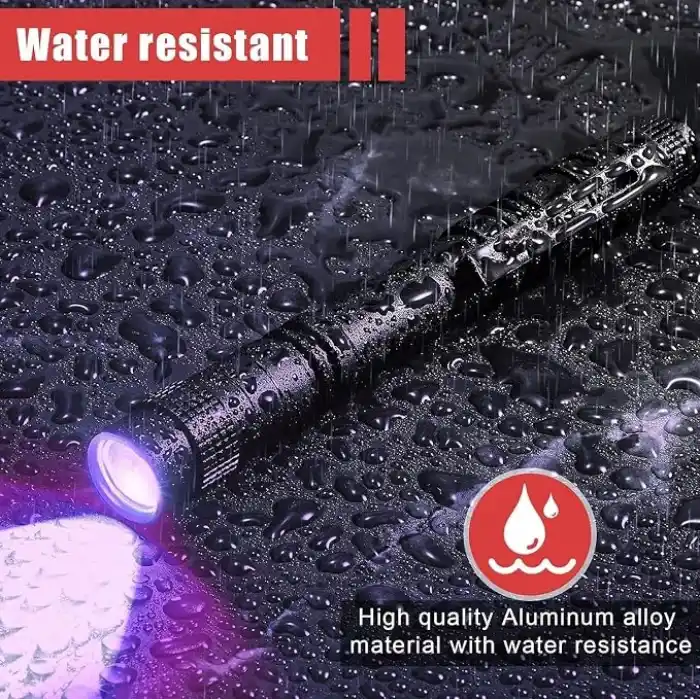 Valkyrie 395nm Ultraviyole UV Kalem El Feneri - Alüminyum Darbeye Suya Dayanıklı Cep Feneri Klipsli Kalem Fener Blacklight