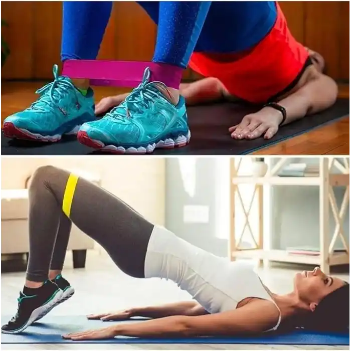 5li Pilates Direnç Bandı Seti – Hafiften Serte 5 Direnç Seviyesi, Silikon Egzersiz ve Fitness Bandı, Evde Spor, Yoga, Pilates ve Fizik Tedavi İçin