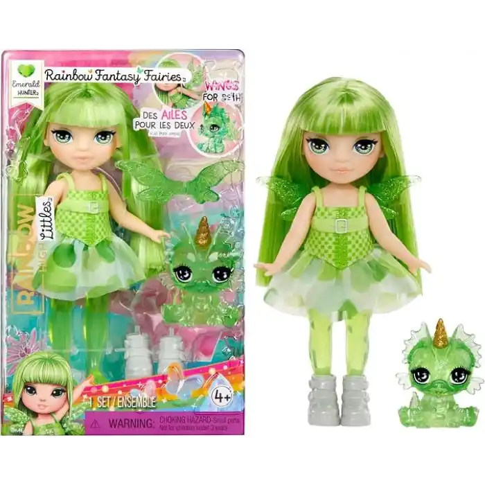 MGAE Entertainment RH Littles Gökkuşağı Perisi Bebekleri Emerald Hunter Oyuncak