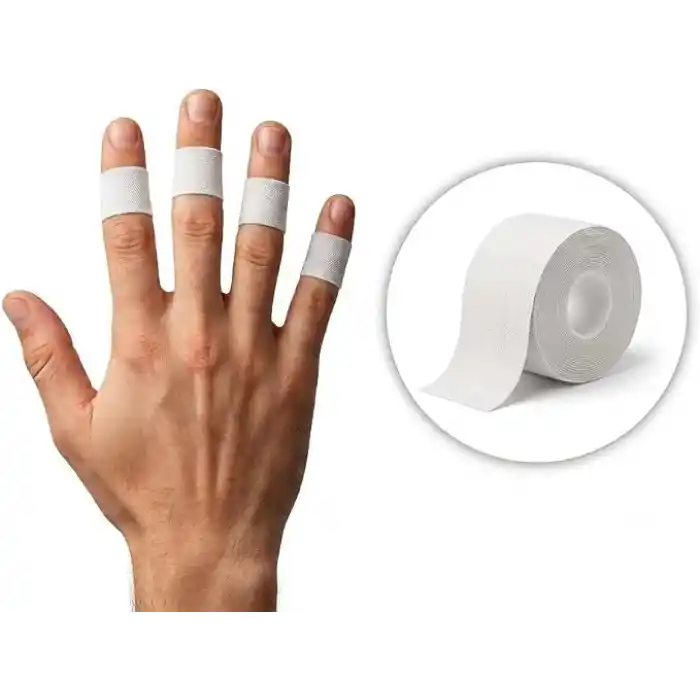 Sporcu Bandı Ekstra Güçlü Yapıştırıcı, Ağırlık Kaldırma İçin Atletik, Voleybol, Tırmanma Basketbol 2,5 Cm Beyaz Renk