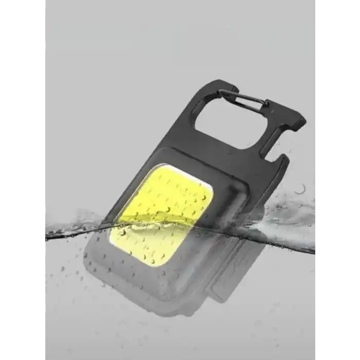 UNİCHROME 3 Adet Led Anahtarlıklı Metal Kasa El Feneri Şişe Açacağı Usb’li Şarj Edilebilir Cep Boy Cob 800Mah