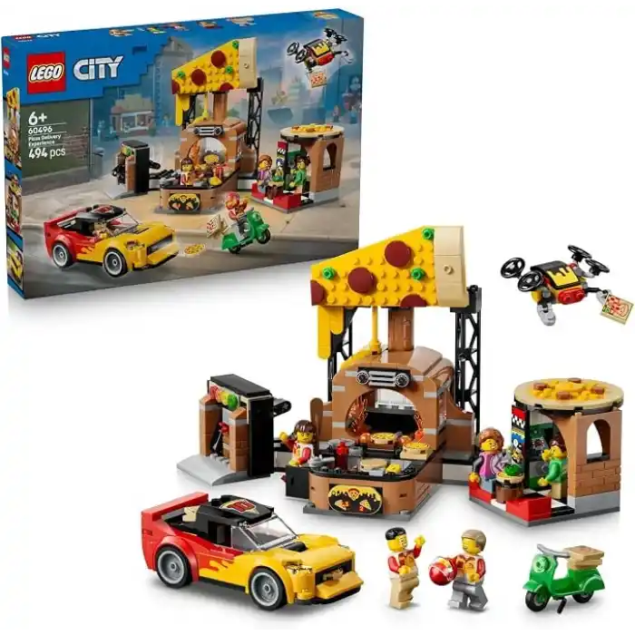 LEGO City Araçlarla Pizza Dağıtım Deneyimi 60496