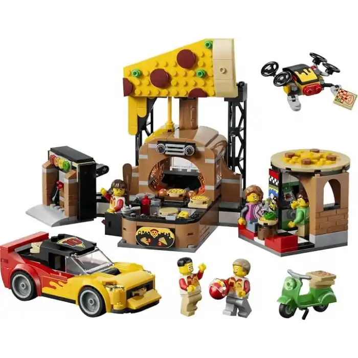 LEGO City Araçlarla Pizza Dağıtım Deneyimi 60496