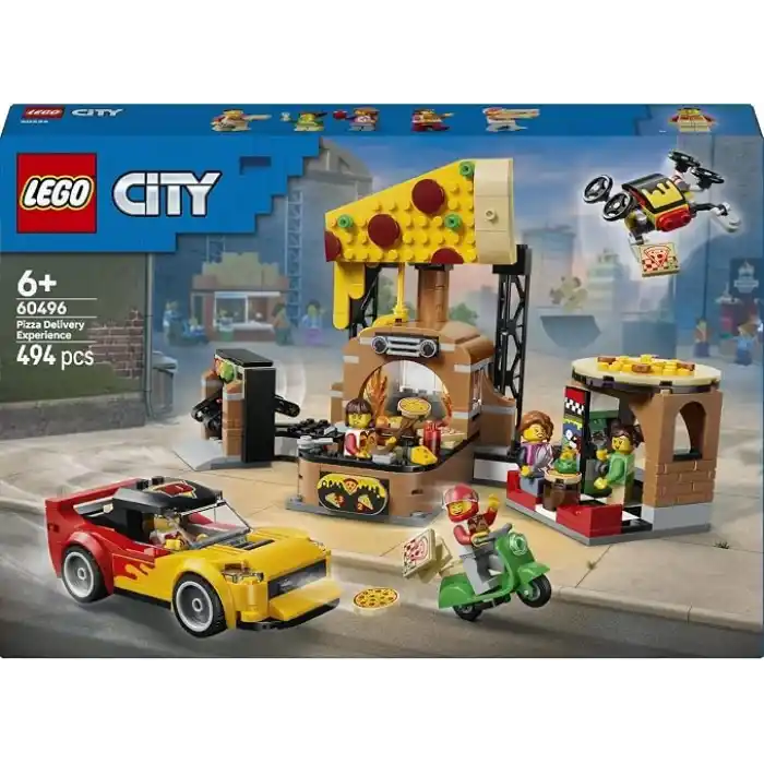 LEGO City Araçlarla Pizza Dağıtım Deneyimi 60496